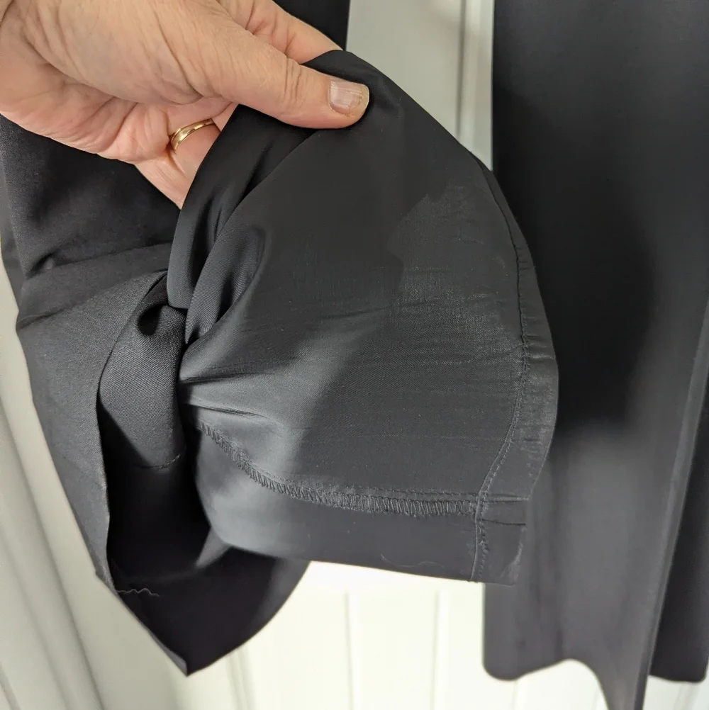 Banana Republic Black Virgin Wool Lined Black Trousers Size 14 - Picture 10 of 10